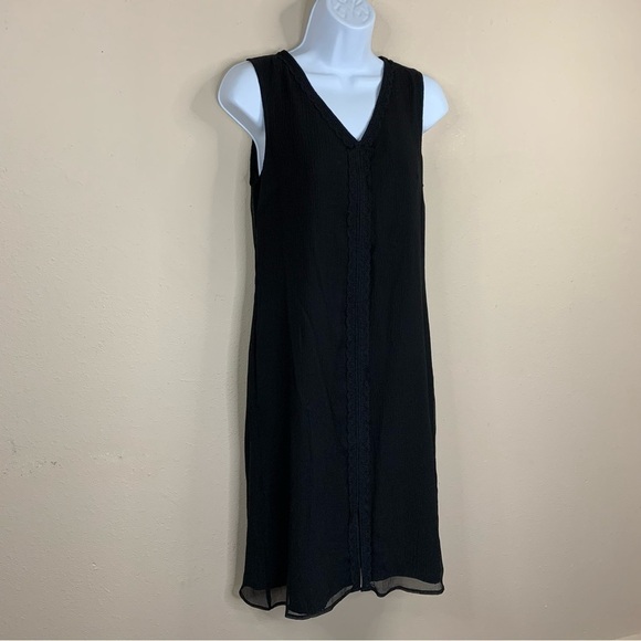 Size 6 Silk Isabella Bird Black Sleeveless Dress Event Party Cocktail Small - Picture 5 of 10